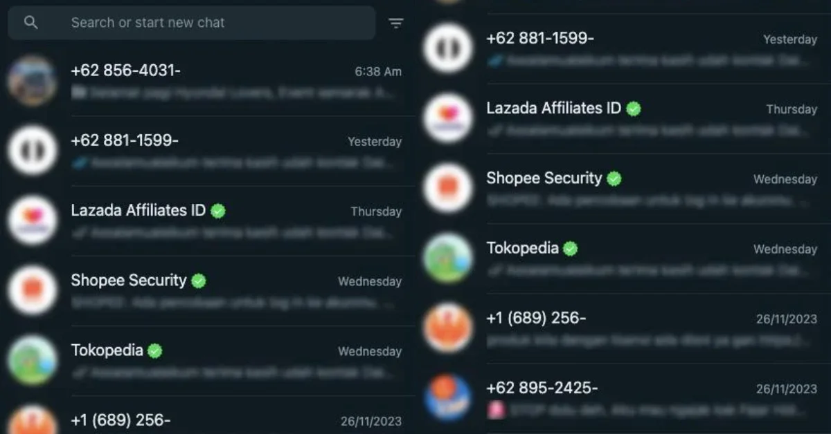 cara blur whatsapp