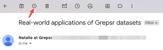 tombol report as spam