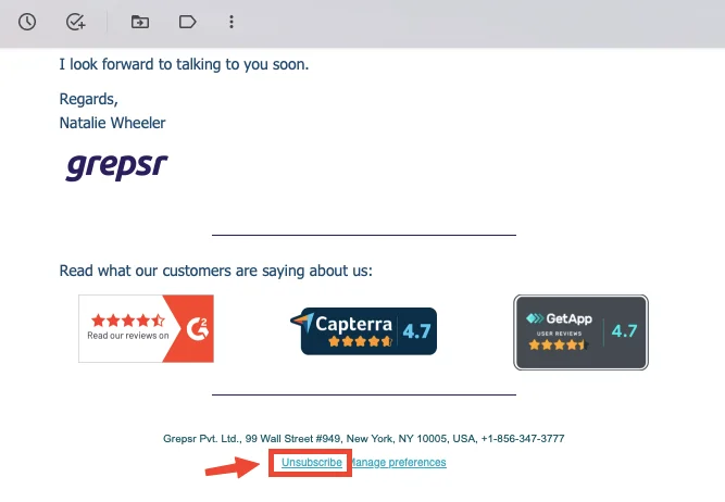 unsubscribe email di gmail