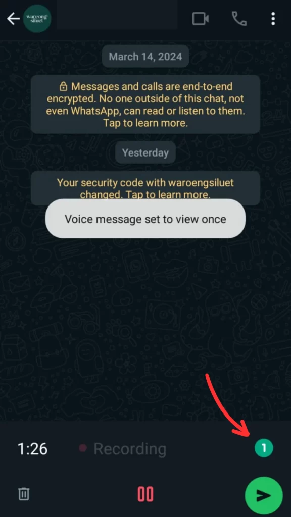 fitur view once voice note