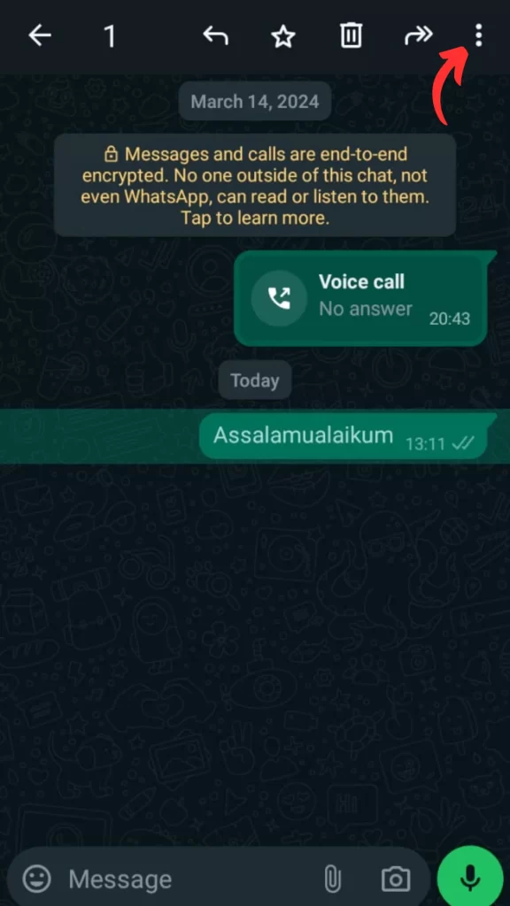 klik menu titik tiga di wa