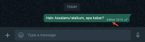 label editen di aplikasi wa